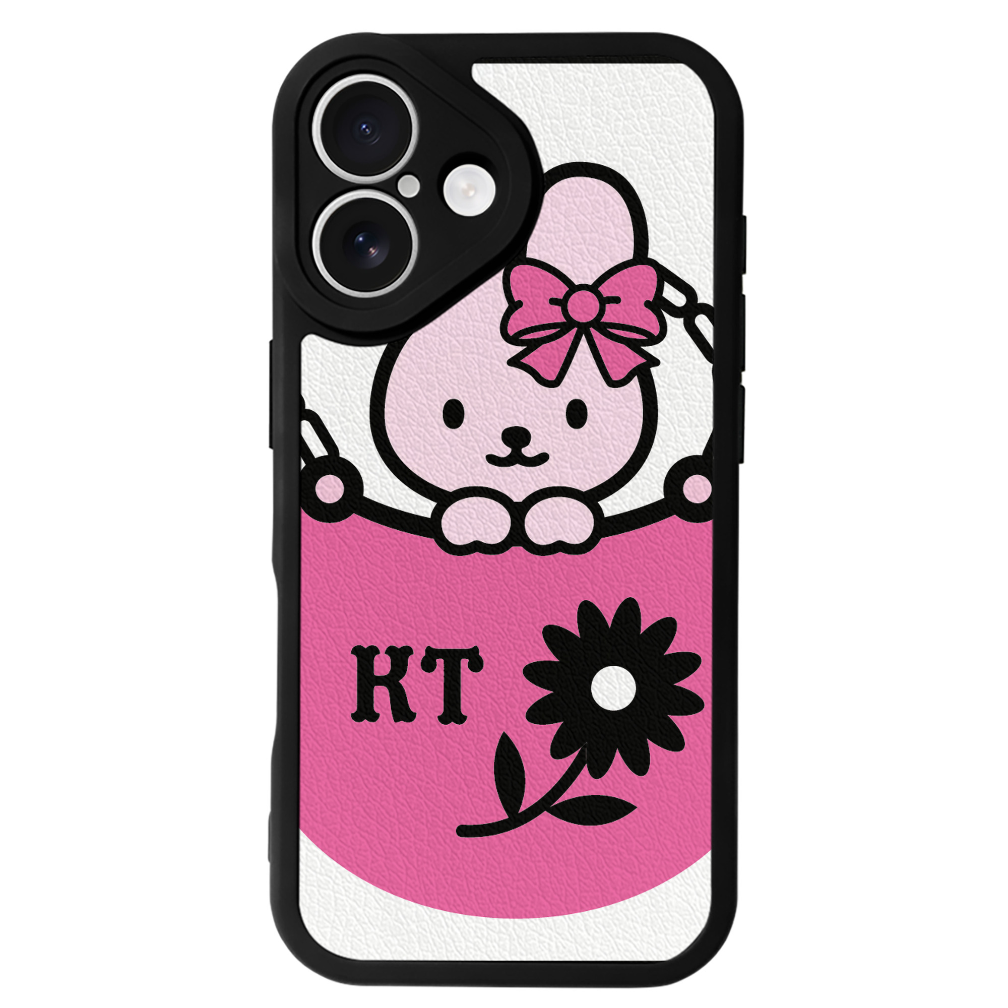 （画像用） Hello Kitty ハローキティ 【iPhone 16シリーズ対応】シリコンスマホケース（レザー調） 材質：シリコン
